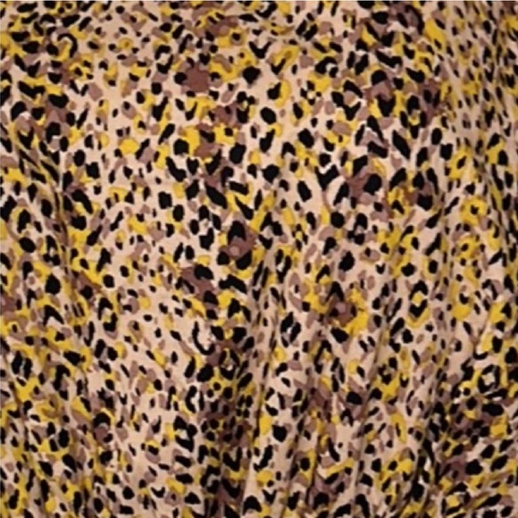 WAYF NWT New tiger print puff sleeve cutout maxi midi dress S Small - Picture 4 of 10